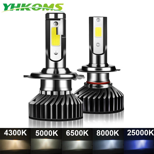 Pair of LED Car Headlights H4 H7 H1 LED H8 H9 H11 4300K 5000K 6500K 8000K 25000K