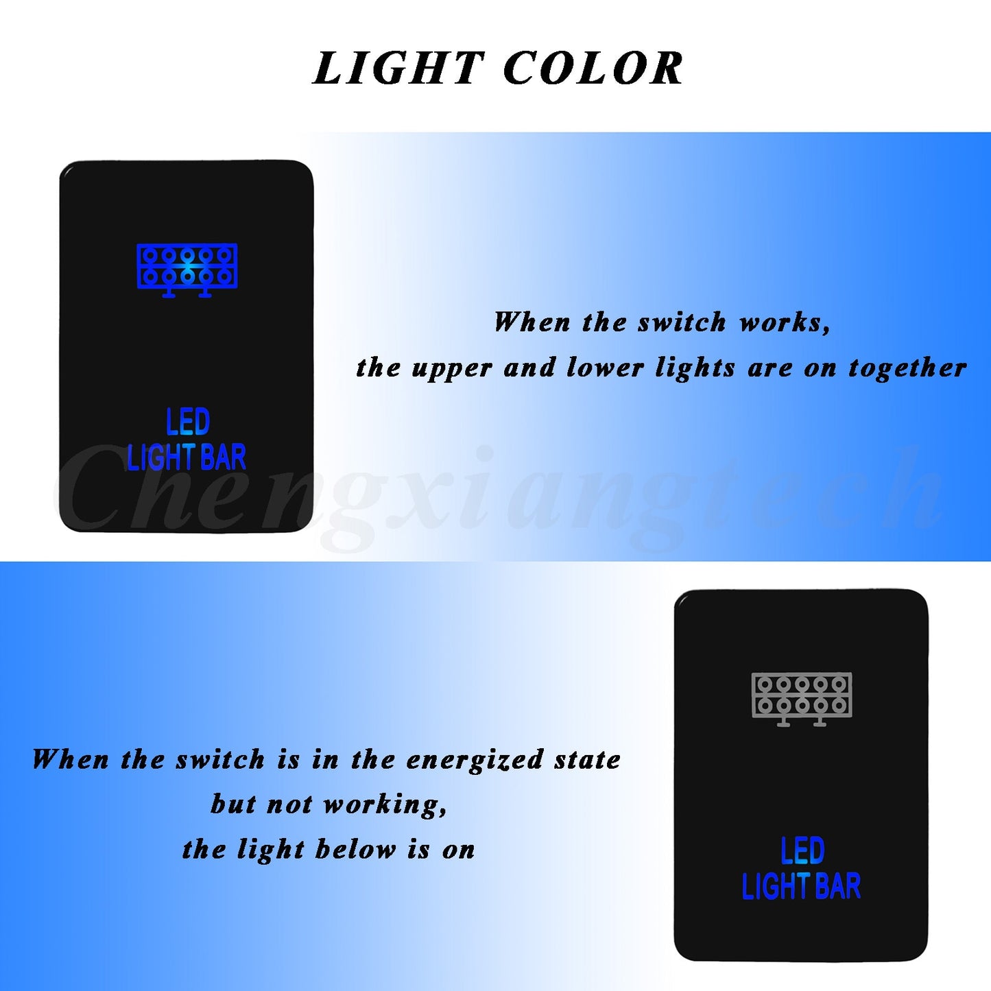 Blue LED Switches For Toyota 2015 Hilux Prado 150 200 ON OFF Button Switch