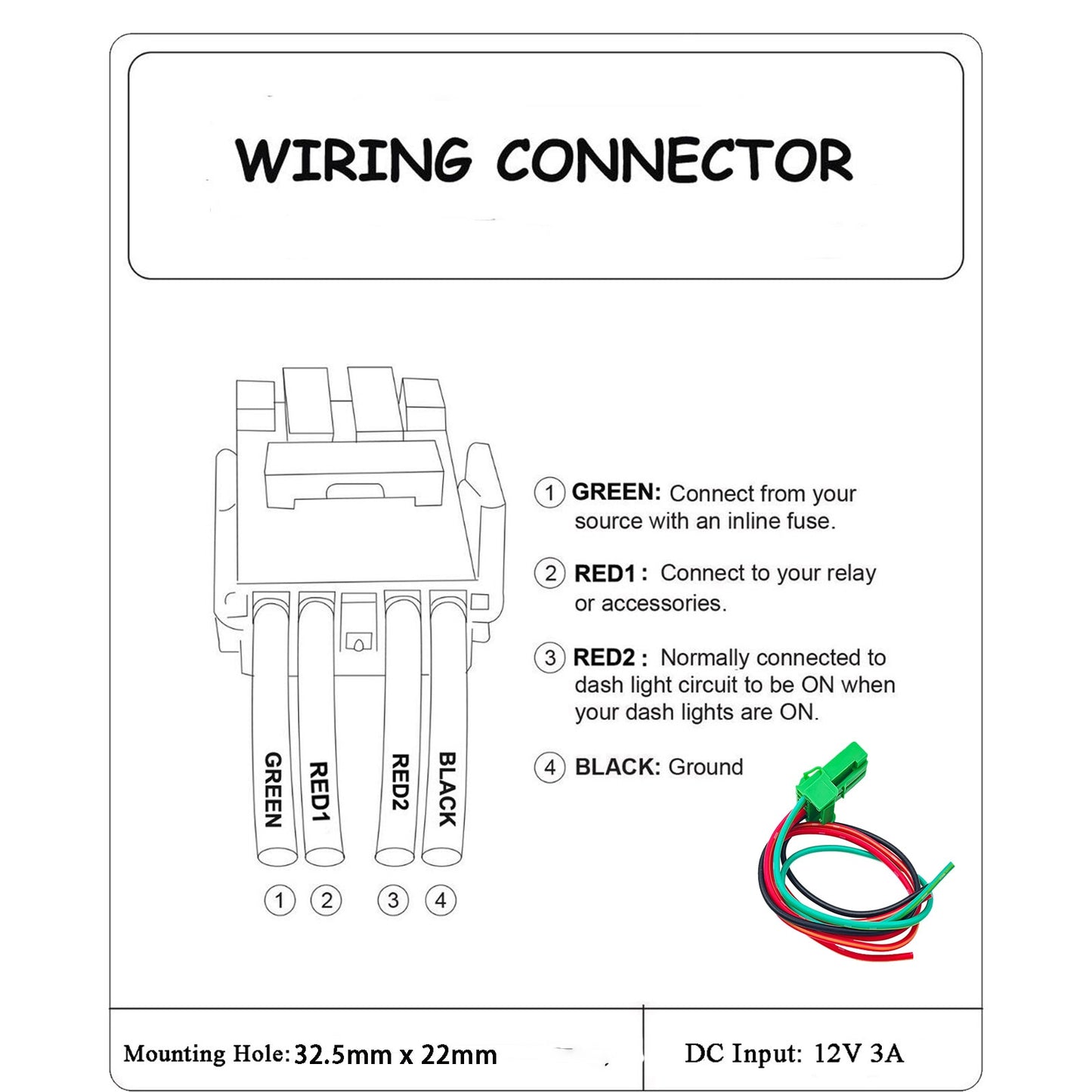Blue LED Switches For Toyota 2015 Hilux Prado 150 200 ON OFF Button Switch