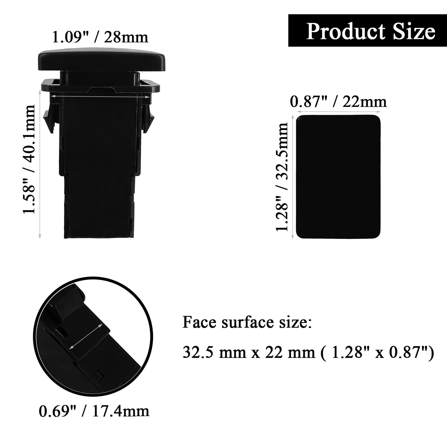 Blue LED Switches For Toyota 2015 Hilux Prado 150 200 ON OFF Button Switch